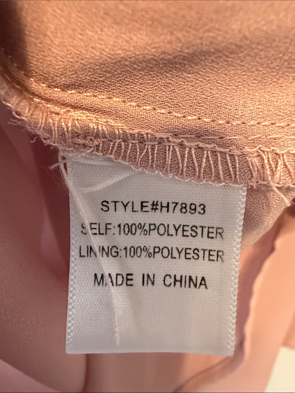 JODIFL Blush Pink V-Neck Textured Sleeve Blouse - Picture 7 of 7
